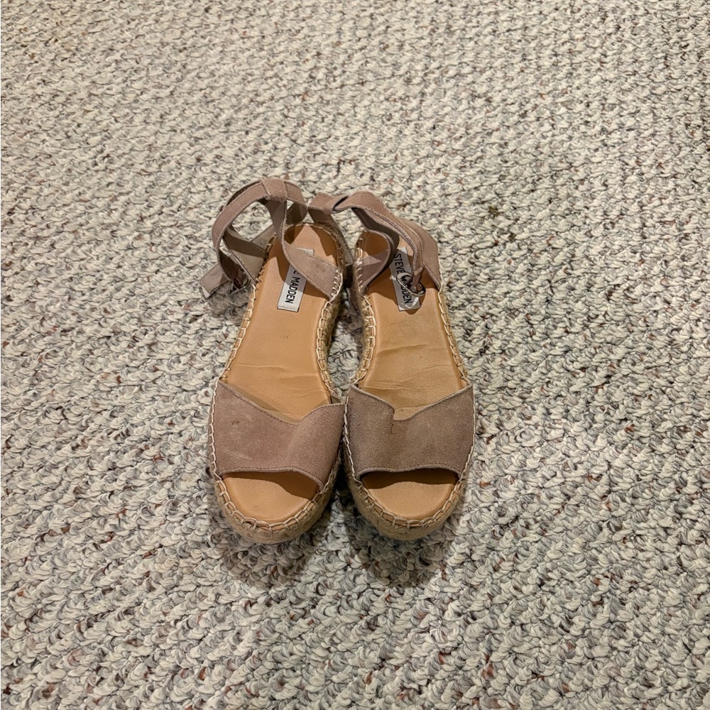 Steve Madden Tan Espadrille Sandals
